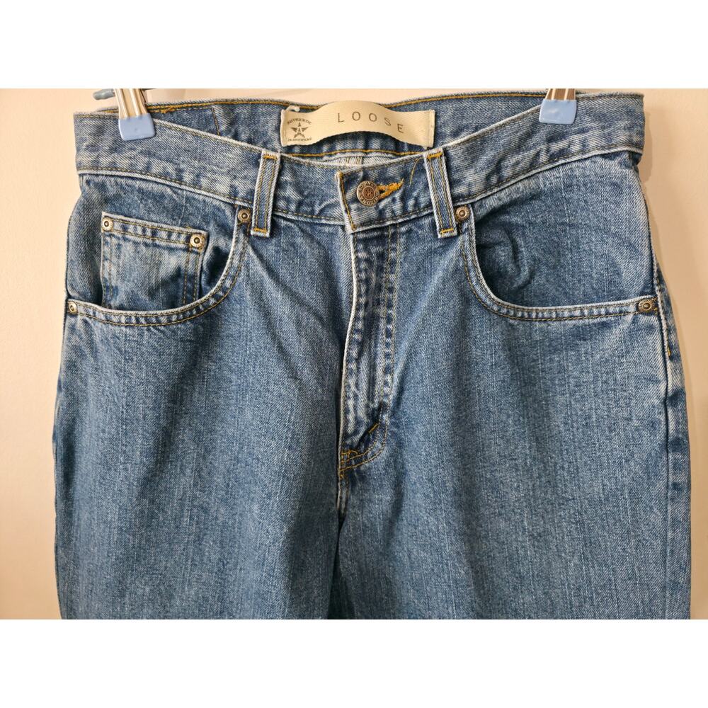 Vintage Arizona Loose Fit Jeans 30x32 Blue High Waist Straight Leg Men's Denim